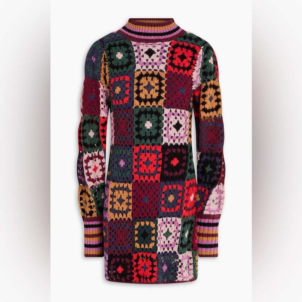 Farm Rio Mosaic Mini Patchwork Dress - Picture 4 of 10